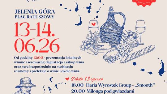 13–14 czerwca 2026 odbędzie się V Jeleniogórski Festiwal Wina Polskiego
