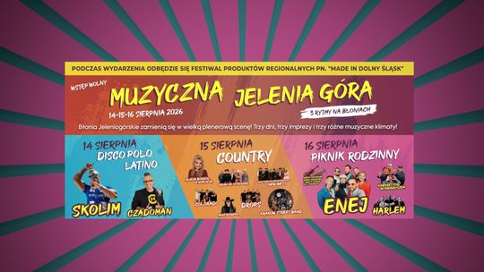 Co będzie się działo pierwszego dnia na "Muzycznej Jeleniej Górze"?