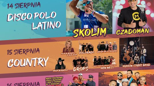 Kto o której wystąpi? Publikujemy program Festiwalu Muzyczna Jelenia Góra 3 Rytmy na Błoniach!