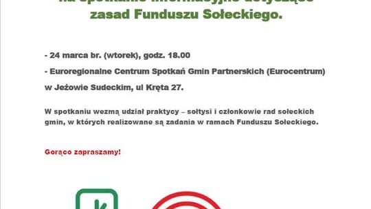 Spotkanie w sprawie zasad Funduszu Sołeckiego w Jeżowie Sudeckim