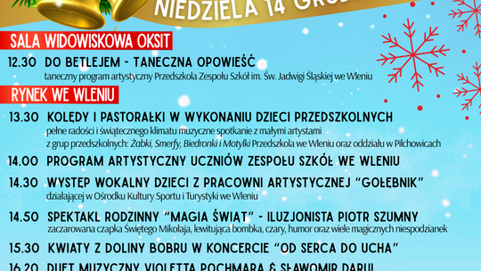 W niedzielę 14 grudnia 2025 r. na rynku we Wleniu odbędzie się Jarmark Bożonarodzeniowy
