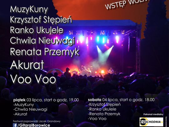 3 i 4 lipca 2026 roku w Borowicach odbędzie się kolejna edycja festiwalu „Gitarą i…" – Borowickich Spotkań z Poezją Śpiewaną.