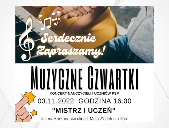 3 listopada o godzinie 16:00 w Galerii Karkonoskiej odbędzie się "Muzyczny Czwartek"