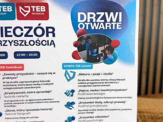 Drzwi otwarte w TEB Edukacja Jelenia Góra już 26 lutego od 17:00 do 20:00 Drzwi otwarte w TEB Edukacja Jelenia Góra już 26 lutego od 17:00 do 20:00