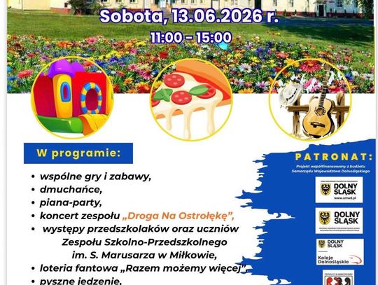 Festyn Rodzinny MARUSARKA 2026 odbędzie się 13 czerwca 2026 r. (sobota) w godz. 11:00–15:00