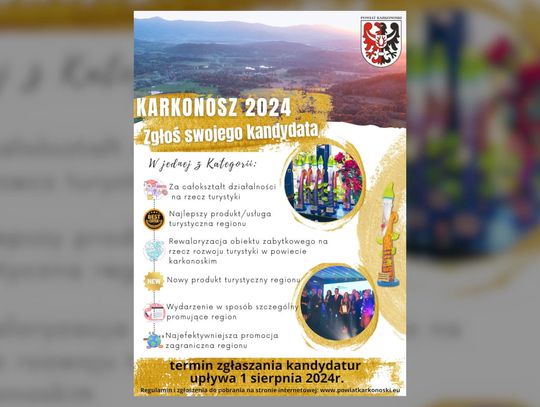 "Karkonosz” 2024 - zgłoś kandydata - termin upływa 1 sierpnia❗️