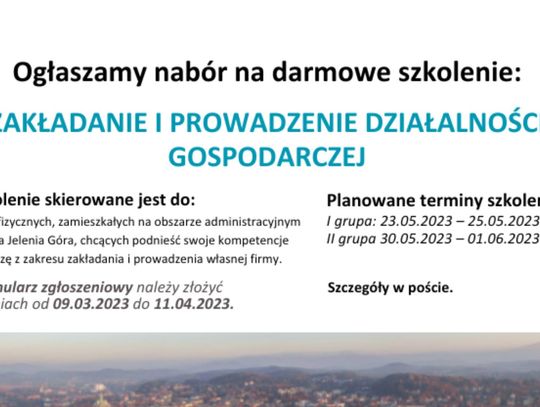 KARR ogłasza nabór na szkolenia z zakładania oraz prowadzenia działalności gospodarczej