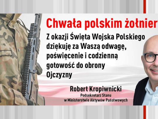 Kilka zdań od Roberta Kropiwnickiego Sekretarza Stanu Ministerstwa Aktywów Państwowych‼