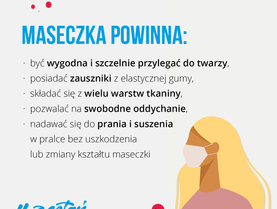 Od jutra obowiązek zakrywania ust i nosa np. maseczką  