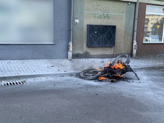 Pożar roweru elektrycznego na Pijarskiej