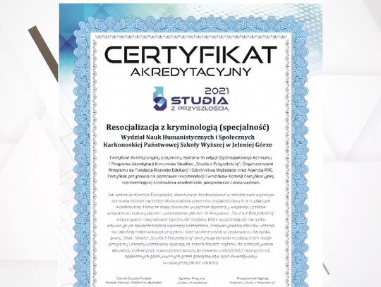 Specjalność „resocjalizacja z kryminologią” z certyfikatem znaku jakości „Studia z Przyszłością”