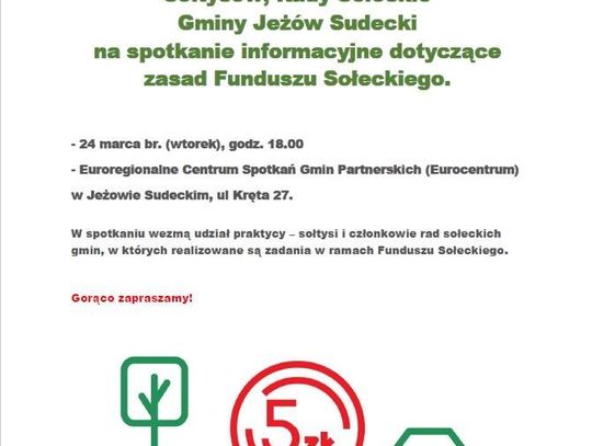 Spotkanie w sprawie zasad Funduszu Sołeckiego w Jeżowie Sudeckim