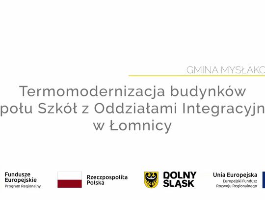 Termomodernizacja budynków Zespołu Szkół z Oddziałami Integracyjnymi w Łomnicy 