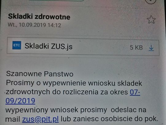 To fałszywe informacje! - UWAGA!