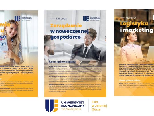 "Ekonomia biznesu i finanse", "Zarządzanie w nowoczesnej gospodarce" oraz "Logistyka i marketing" tylko w UEW!