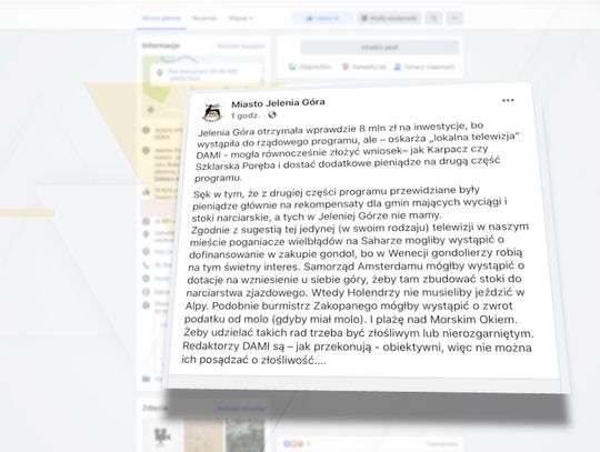 TV Dami odpowiada miastu Jelenia Góra