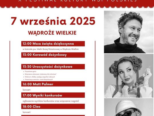 📍 Wądroże Wielkie/𝟳 września 𝟮𝟬𝟮𝟱 - DOŻYNKI WOJEWÓDZKIE 2025 – X Festiwal Kultury Wsi Polskiej