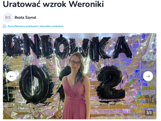 Weronika liczy na Państwa pomoc!