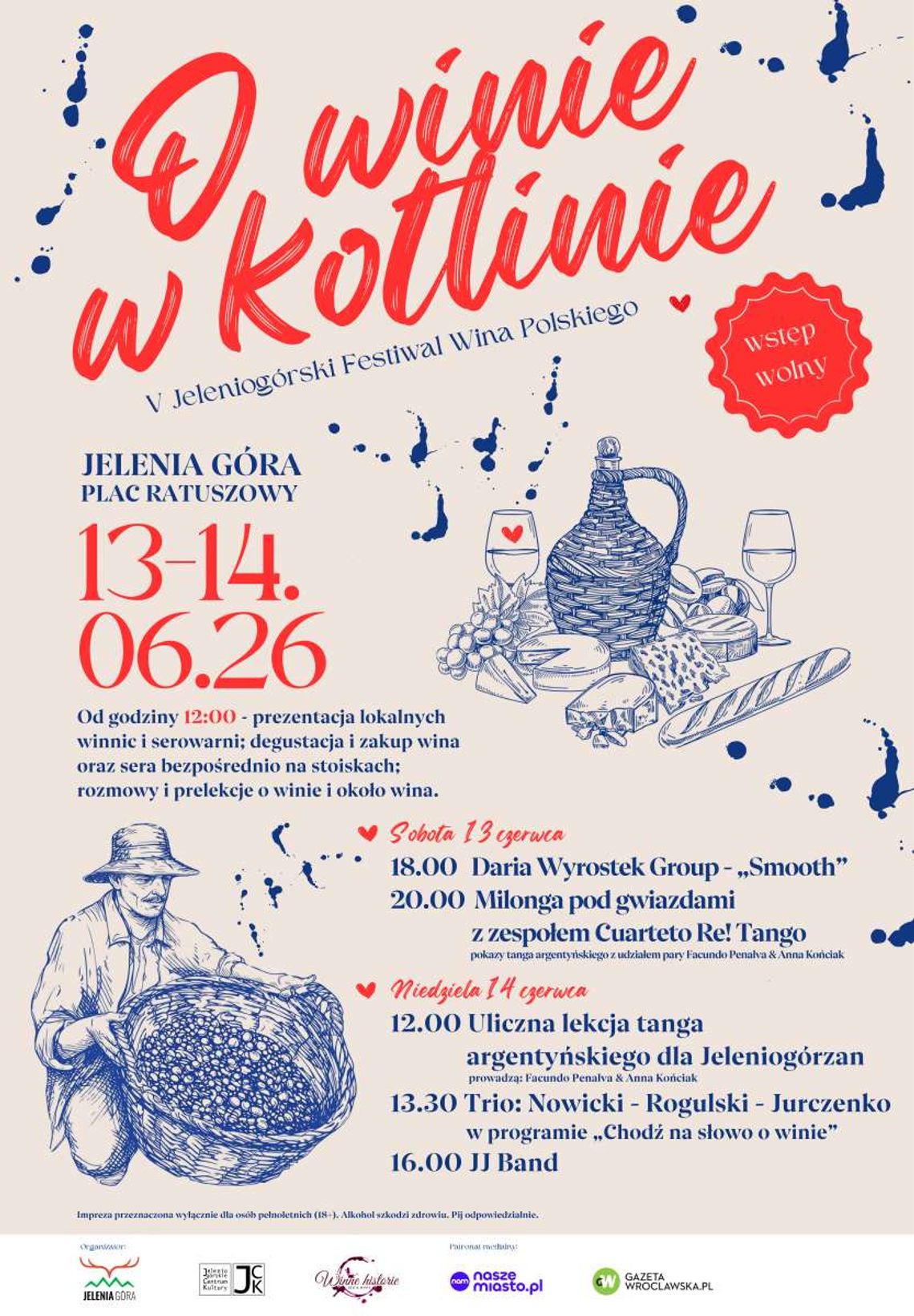 13–14 czerwca 2026 odbędzie się V Jeleniogórski Festiwal Wina Polskiego 13–14 czerwca 2026 odbędzie się V Jeleniogórski Festiwal Wina Polskiego