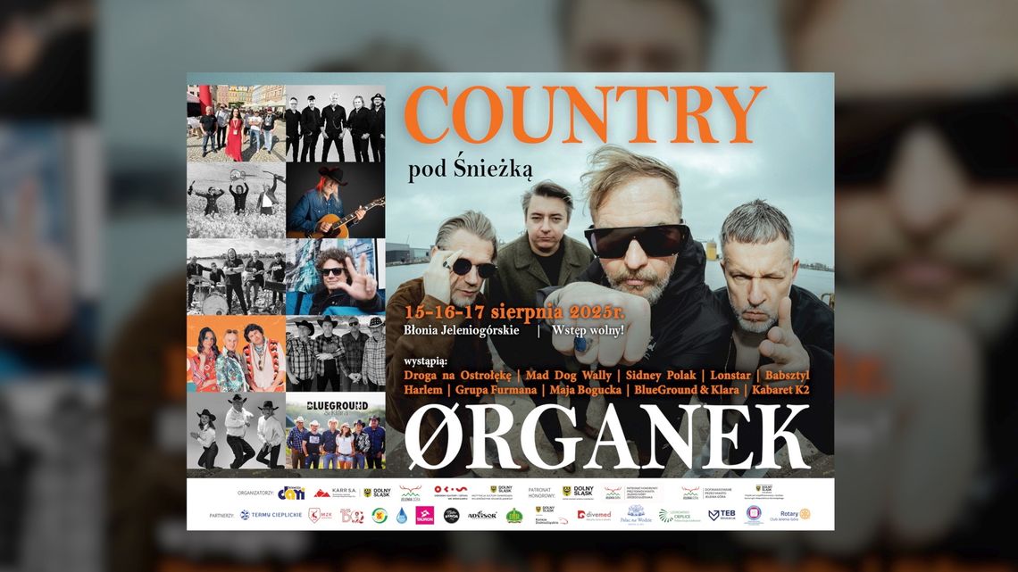 15, 16 i 17 sierpnia - Country pod Śnieżką 2025