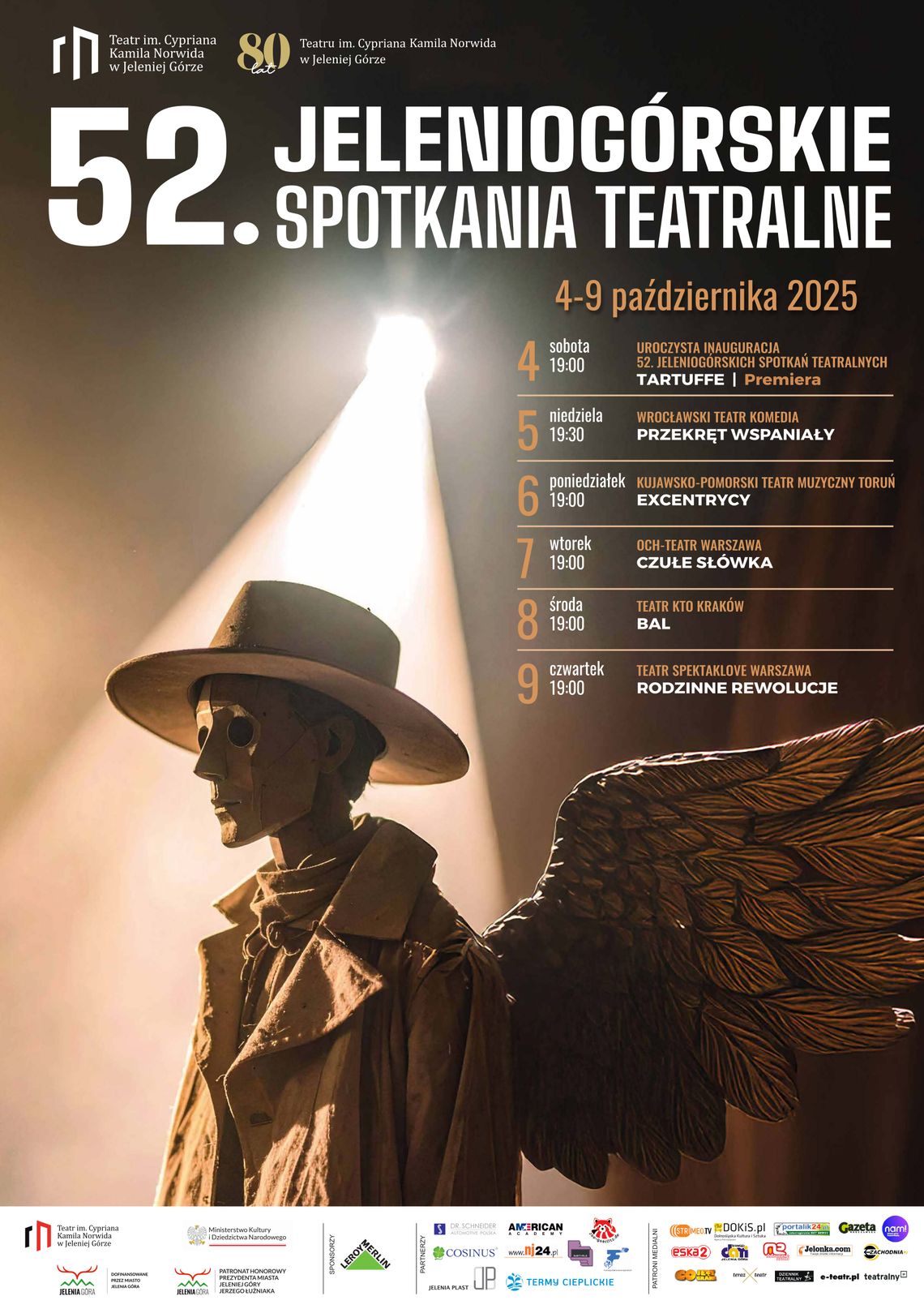 52. Jeleniogórskie Spotkania Teatralne  𝘄 𝗱𝗻𝗶𝗮𝗰𝗵 𝟰 – 𝟵 października 2025