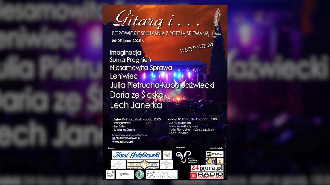 #Borowice #festiwal - w najbliższy piątek i sobotę 4/5 lipca odbędzie się "Gitara i…"