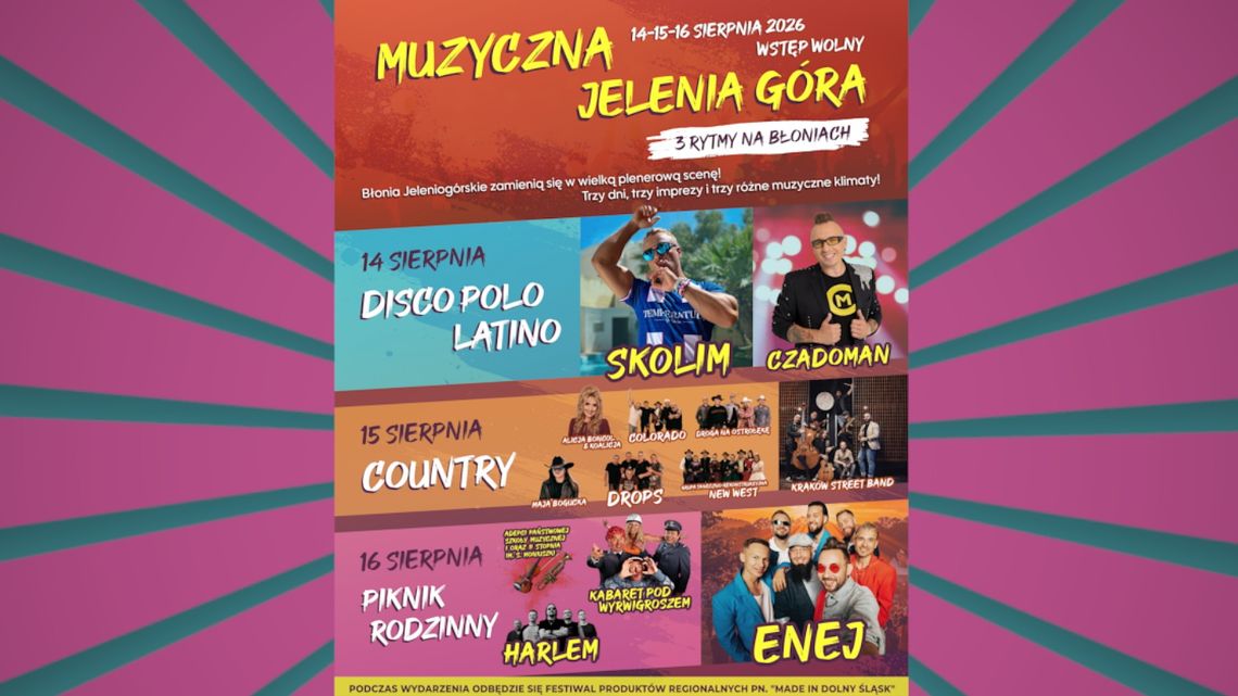 Co będzie się działo podczas 3 dnia festiwalu Muzyczna Jelenia Góra?