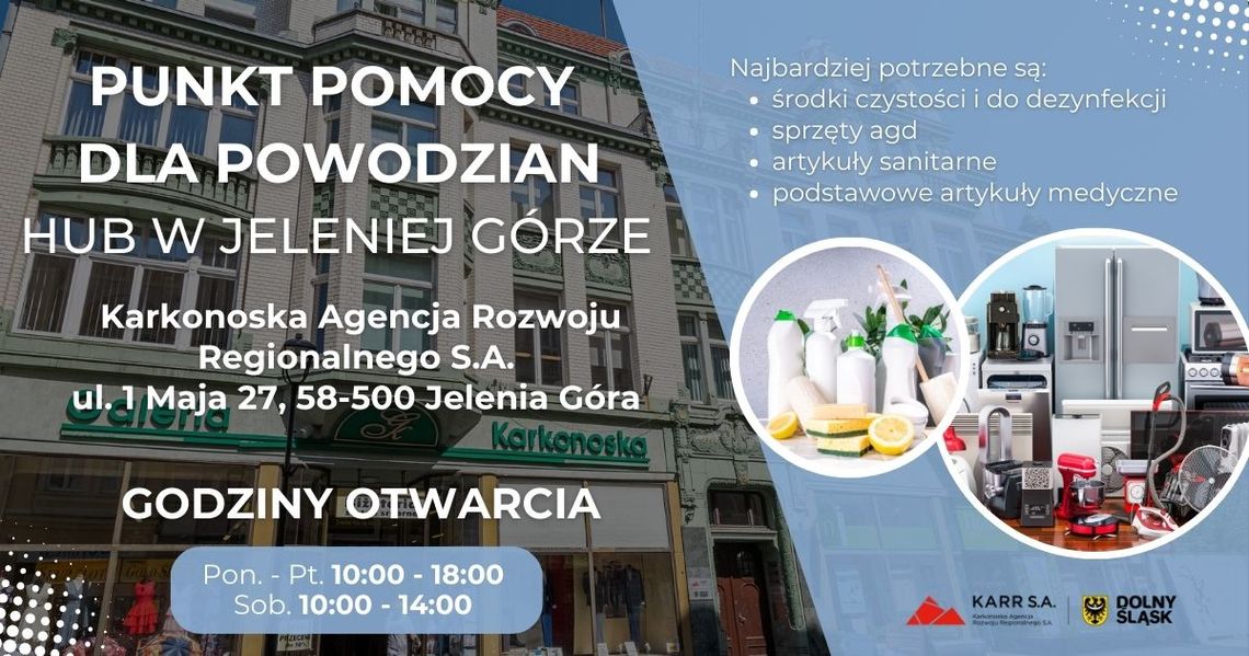 HUB POMOCY DLA POWODZIAN w Jeleniej Górze!