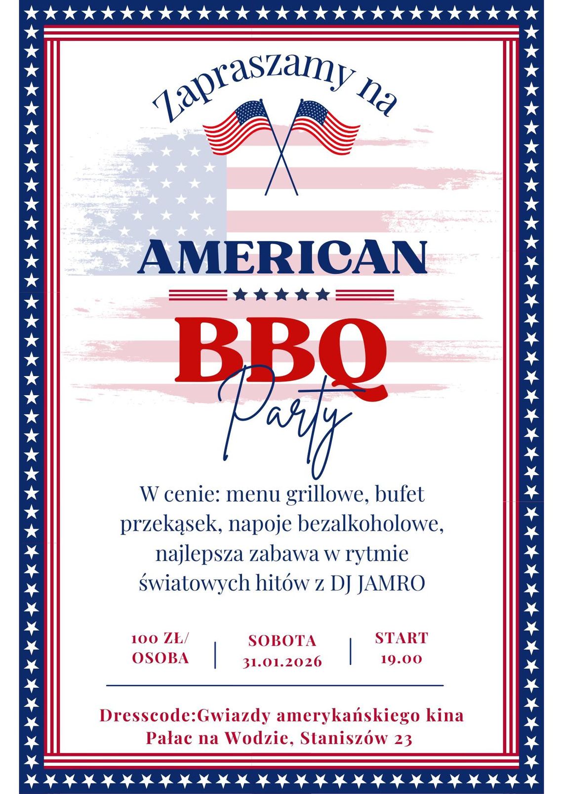 Impreza w amerykańskim stylu w Pałacu na Wodzie w Staniszowie