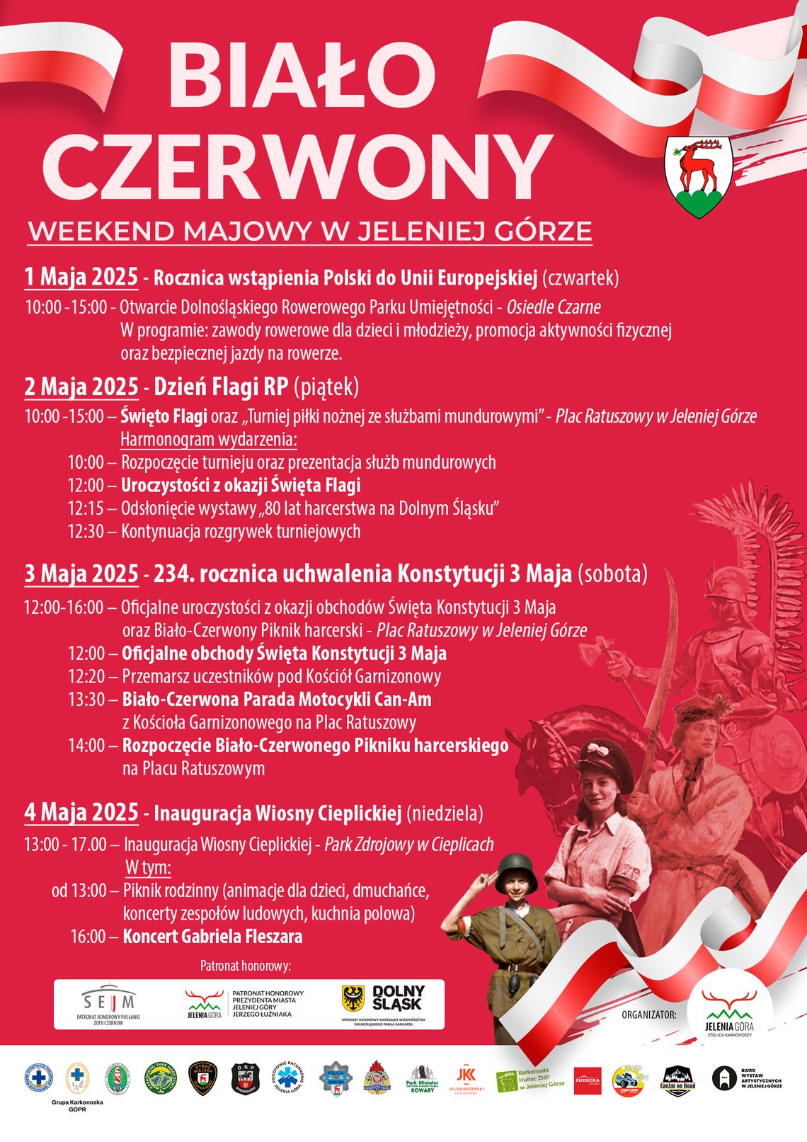 𝗢𝗱 𝟭 𝗱𝗼 𝟰 𝗺𝗮𝗷𝗮 w Jeleniej Górze sporo będzie się działo!