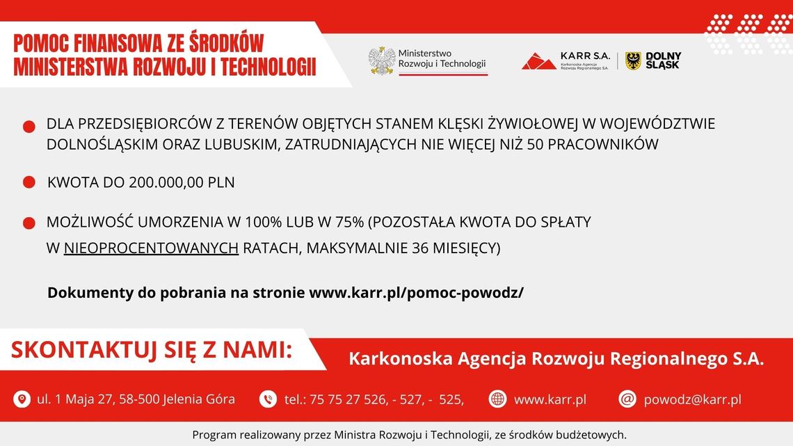 𝗣𝗼𝗺𝗼𝗰 𝗳𝗶𝗻𝗮𝗻𝘀𝗼𝘄𝗮 𝘄 𝗸𝘄𝗼𝗰𝗶𝗲 𝗱𝗼 𝟮𝟬𝟬 𝘁𝘆𝘀. 𝘇ł𝗼𝘁𝘆𝗰𝗵❗️