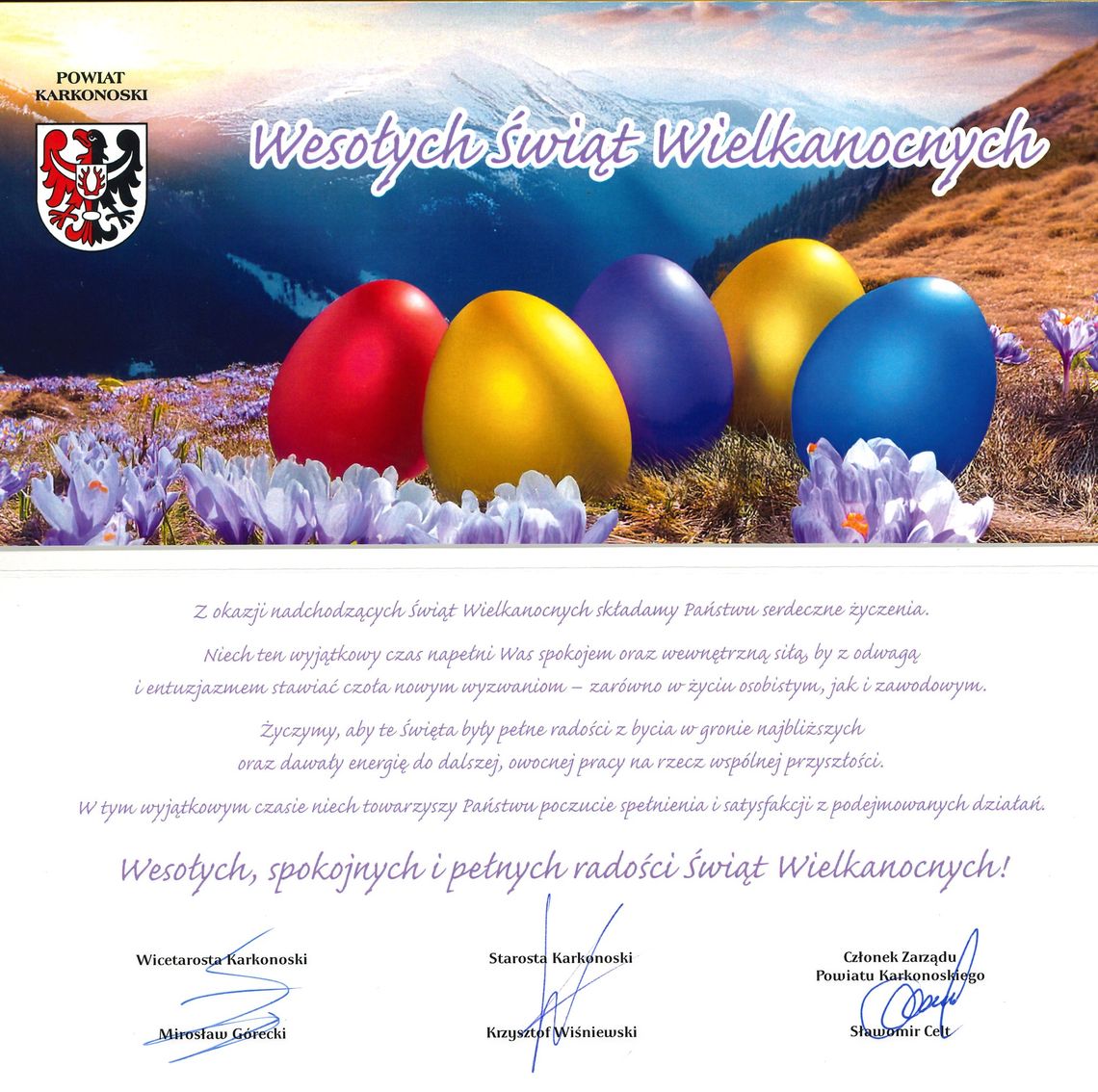 Powiat Karkonoski życzy Wesołych Świąt!