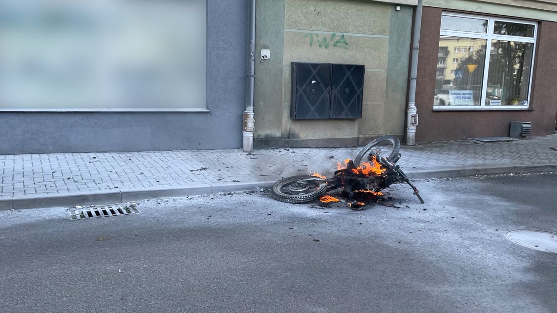 Pożar roweru elektrycznego na Pijarskiej