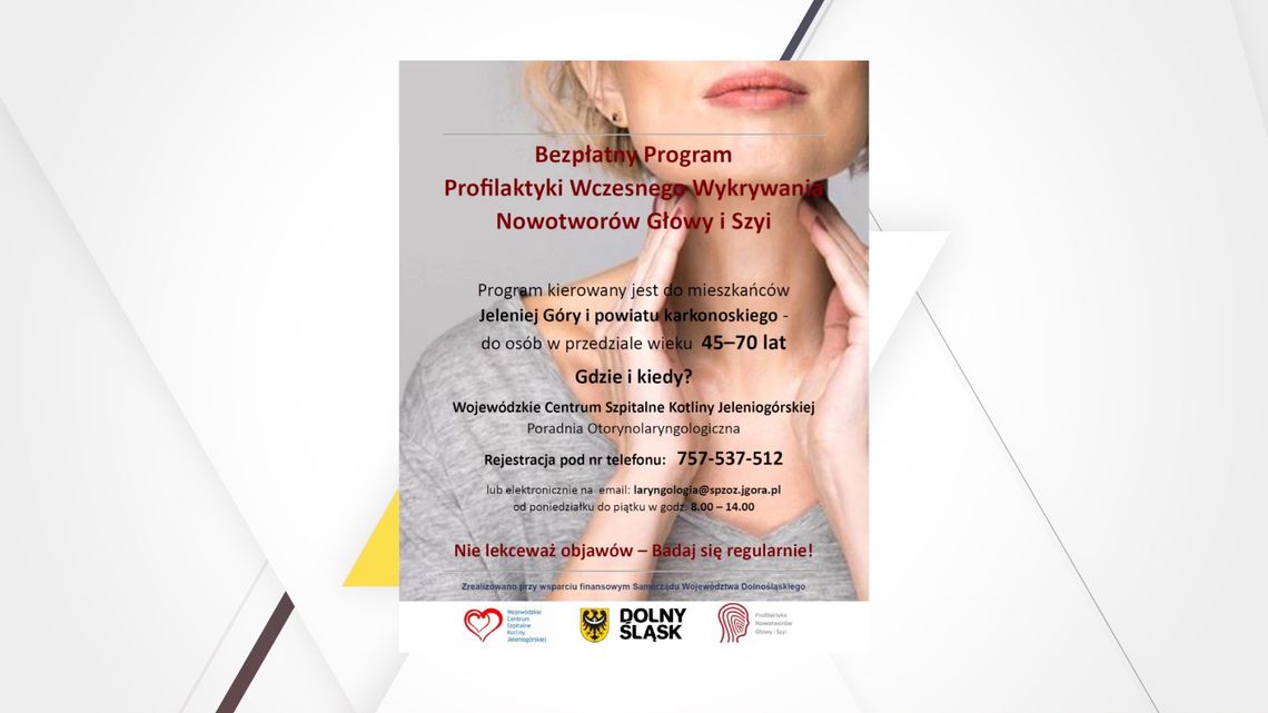 Profilaktyka Nowotworów Głowy i Szyi Profilaktyka Nowotworów Głowy i Szyi