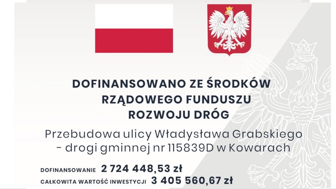 Przebudowa ulicy Władysława Grabskiego – drogi gminnej nr 115839D w Kowarach Przebudowa ulicy Władysława Grabskiego – drogi gminnej nr 115839D w Kowarach