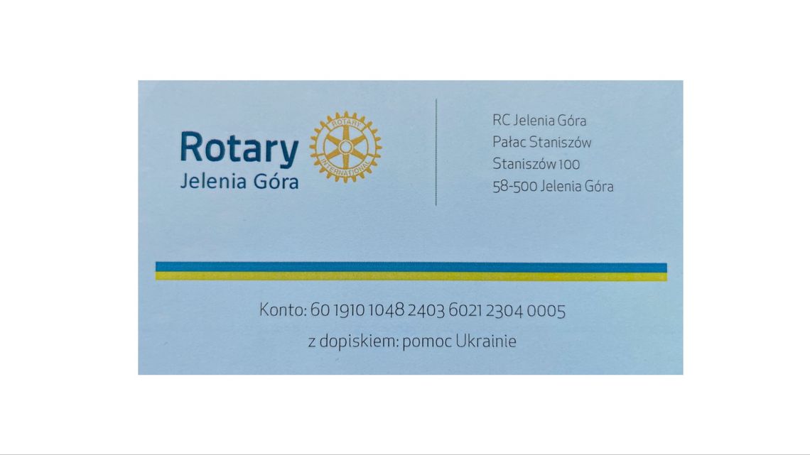 Rzeczowe i medyczne wsparcie Rotary Club