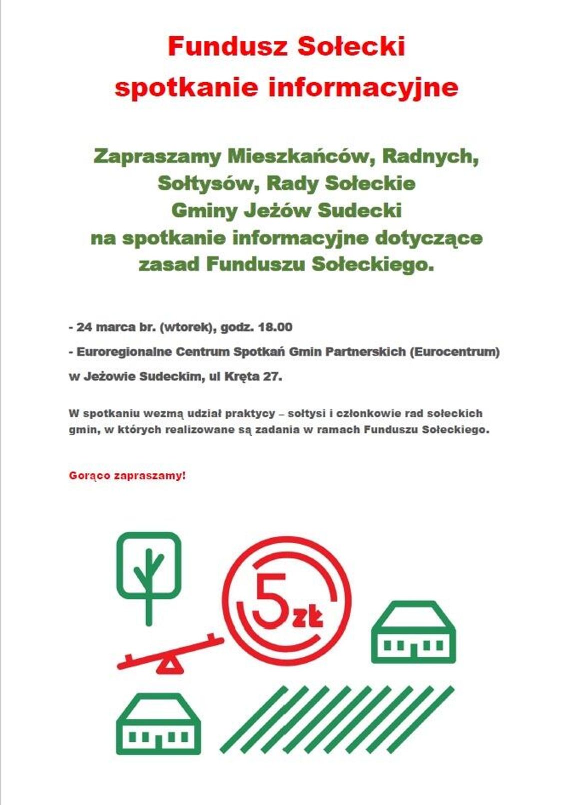 Spotkanie w sprawie zasad Funduszu Sołeckiego w Jeżowie Sudeckim