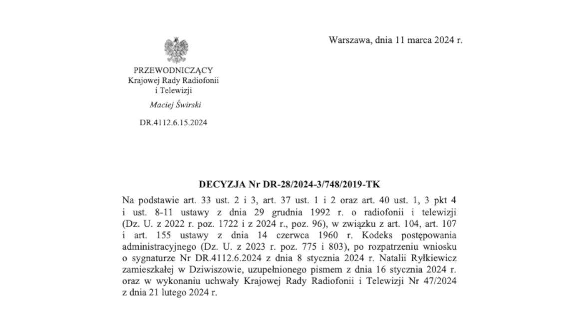 Telewizja Dami otrzymała ogólnopolską koncesję!