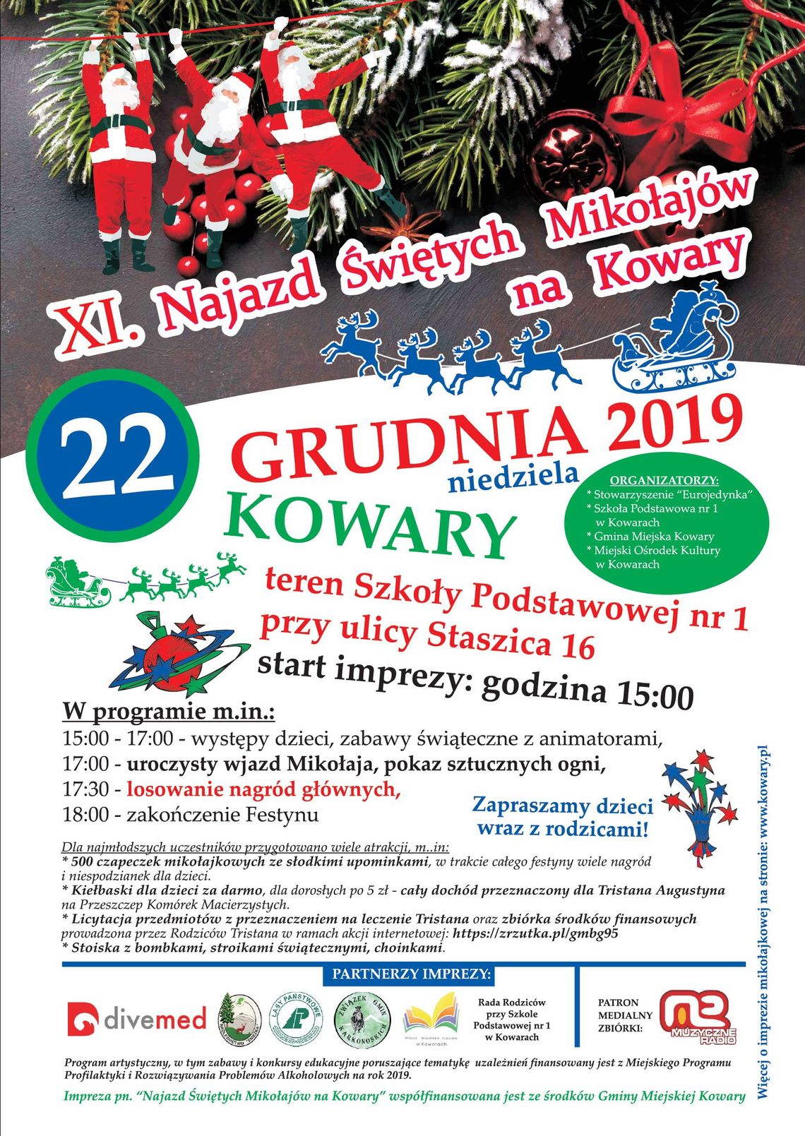 W Kowarach odbył się XI najazd Świętych Mikołajów.
