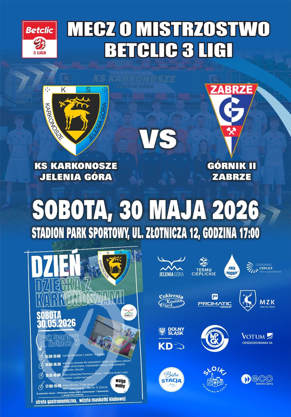 W sobotę wszyscy na stadion...lub przed ekrany! Karkonosze Jelenia Góra zagrają z Górnikiem II Zabrze!!!! W sobotę wszyscy na stadion...lub przed ekrany! Karkonosze Jelenia Góra zagrają z Górnikiem II Zabrze!!!!