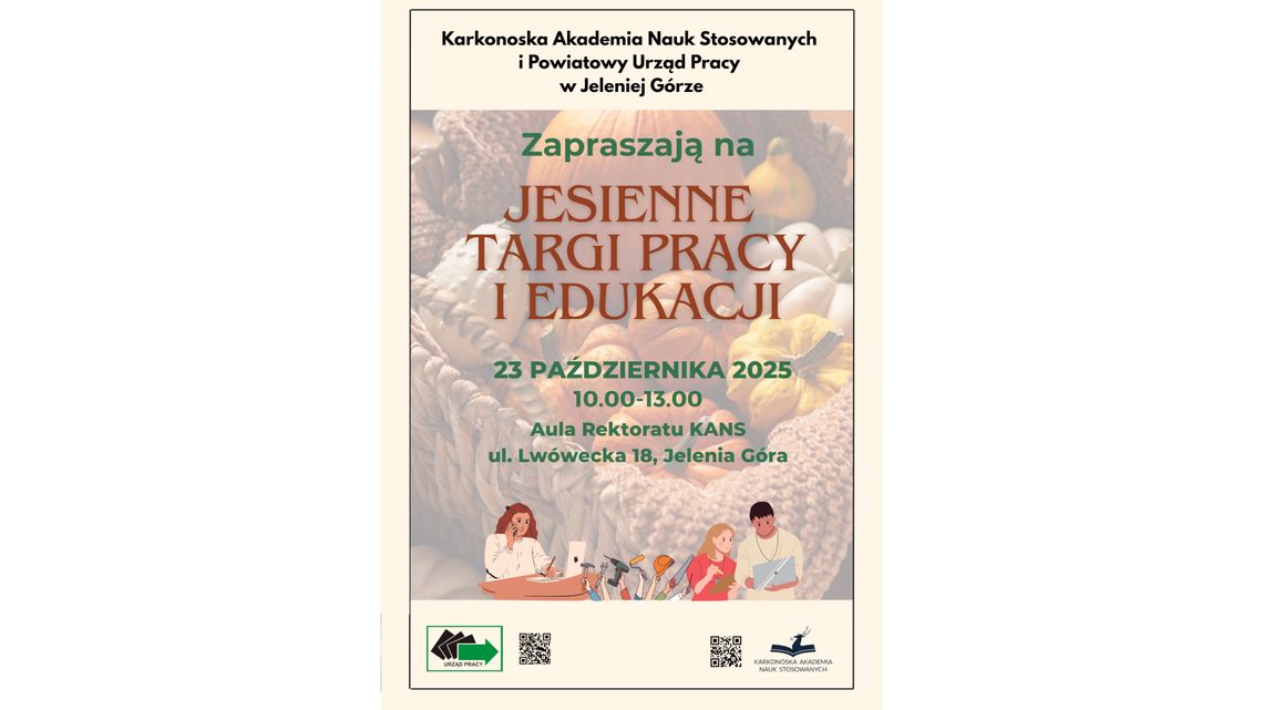 Zaproszenie na Jesienne Targi Pracy i Edukacji